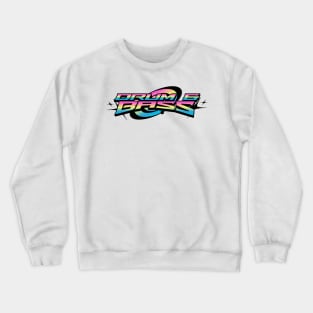 DRUM AND BASS  - Rainbow Y2K Chest logo (black/pink/blue) Crewneck Sweatshirt